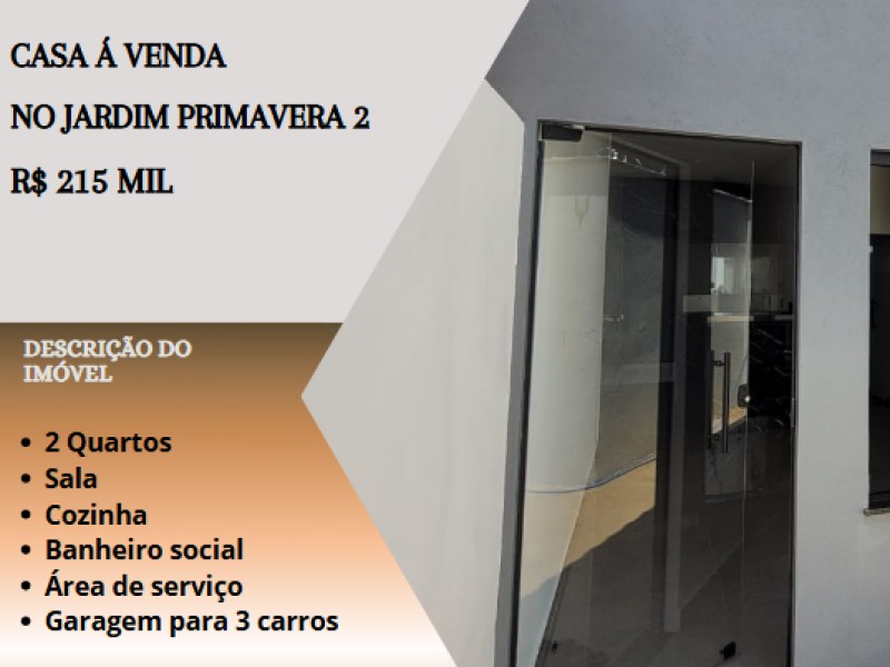 Linda casa á venda no Jardim Primavera 2!