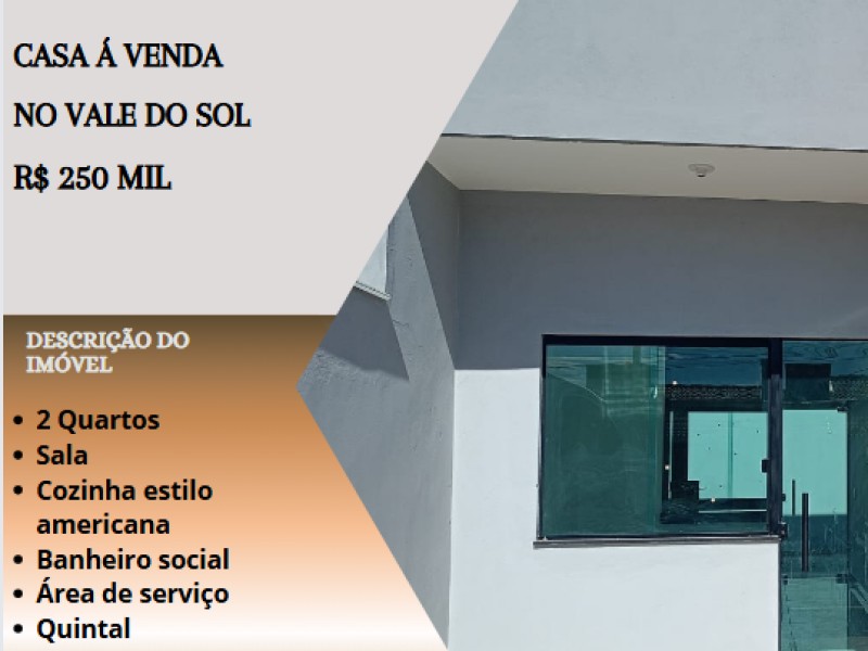 Linda casa á venda no Vale do Sol!