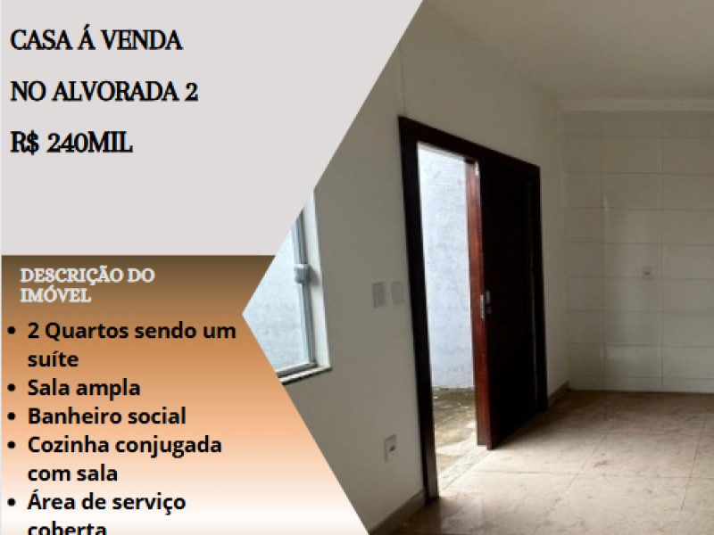 Linda casa á venda no Alvorada 2 ! 