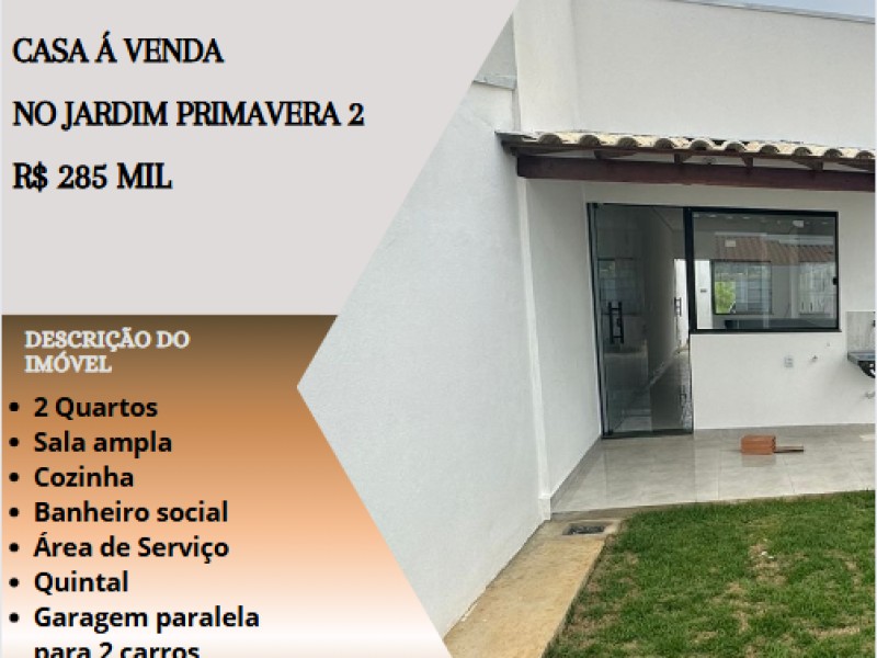Linda casa á venda no Jardim Primavera 2 ! 