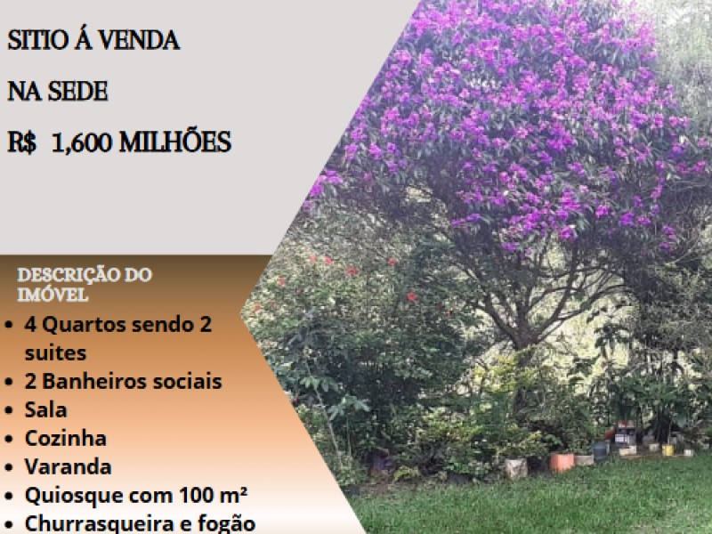 Excelente sítio á venda na Sede!