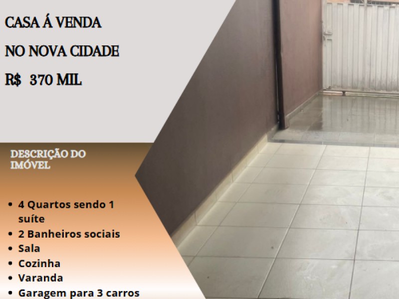 Ótima casa á venda no Nova Cidade!