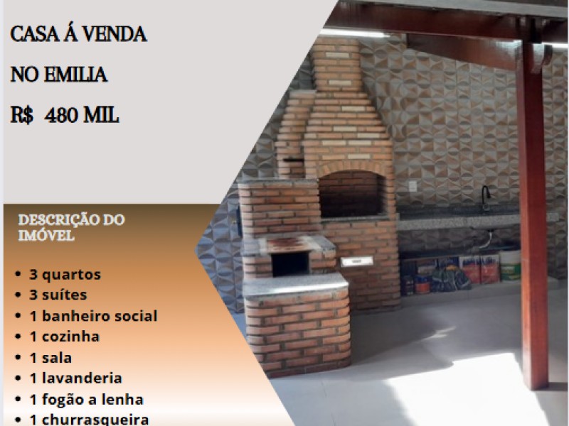 Linda casa á venda no Emilia!