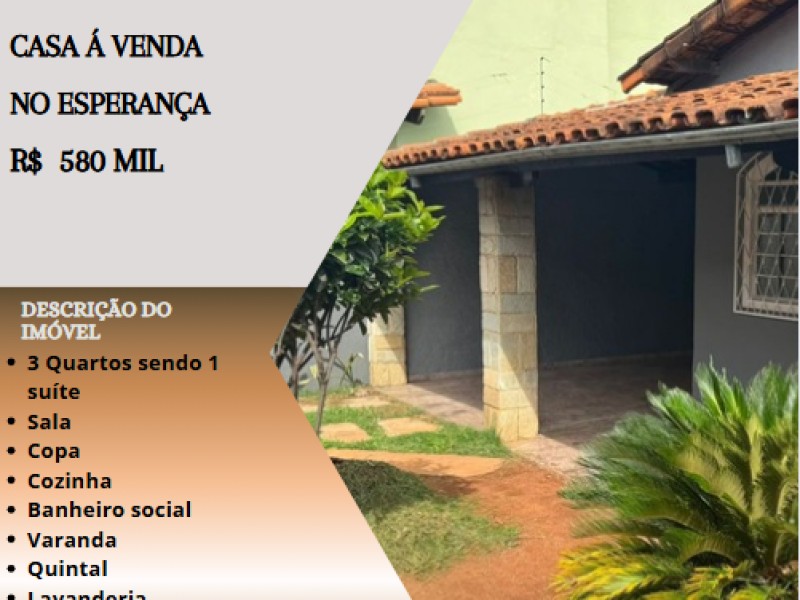 Excelente casa á venda no Esperança!