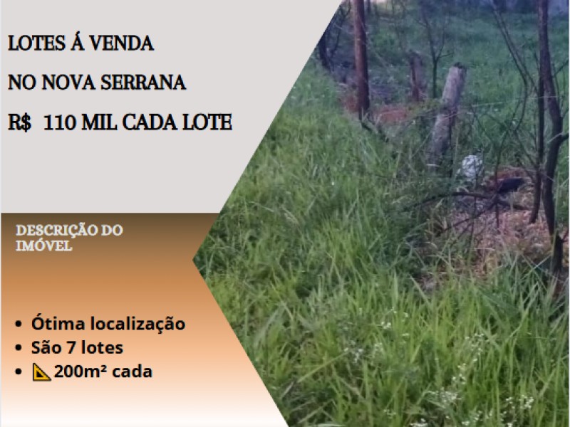 Excelentes lotes á venda no Nova Serrana!