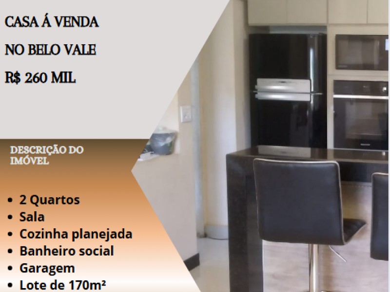 Linda casa á venda no Belo Vale!