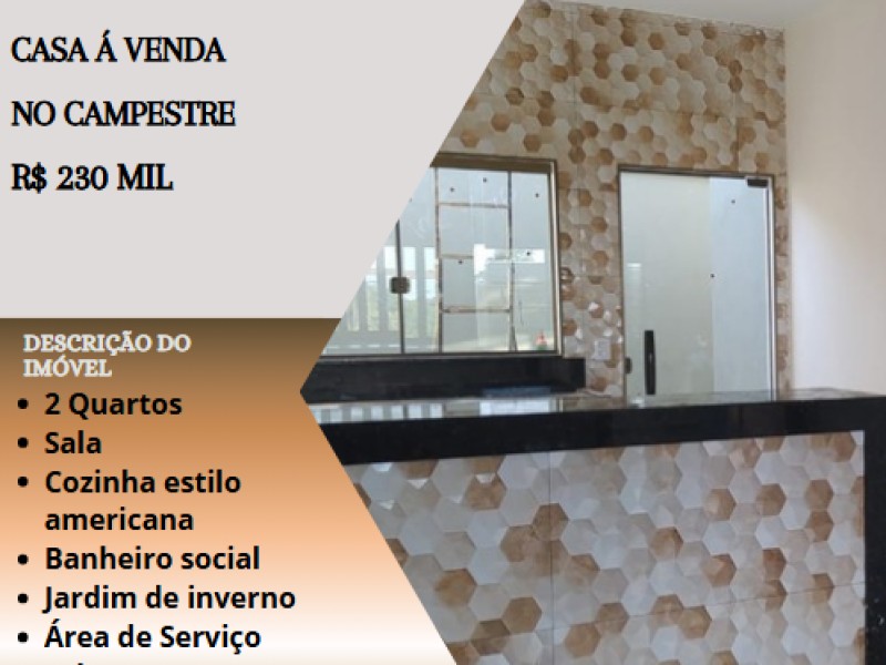 Linda casa á venda no Campestre!