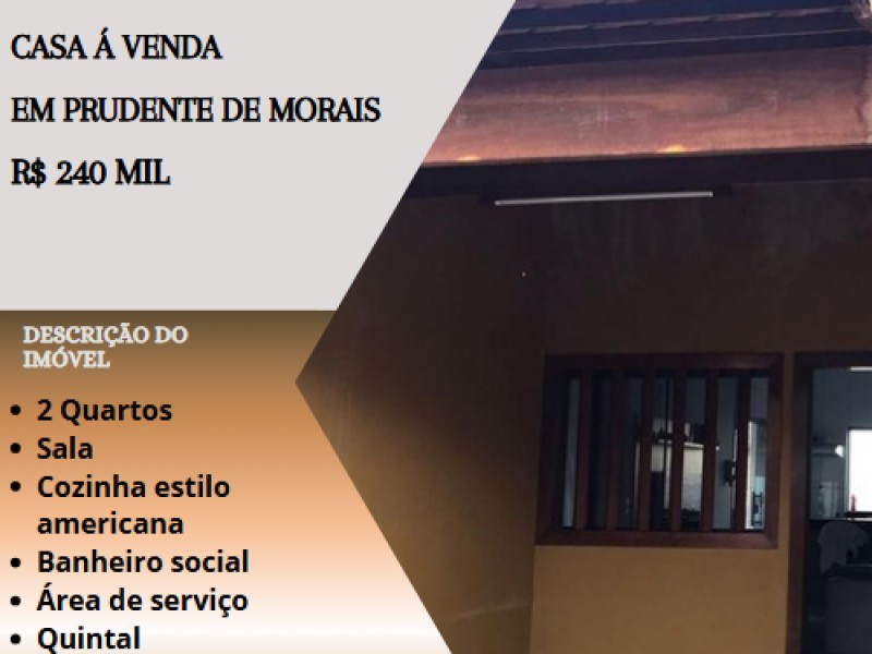 Linda casa á venda em Prudente de Morais!