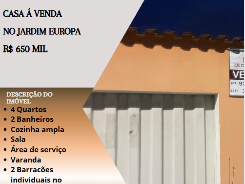 Excelente casa á venda no Jardim Europa!