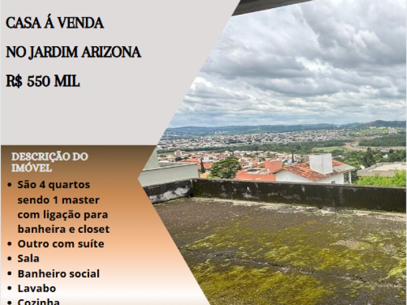 Excelente casa á venda no Jardim Arizona!
