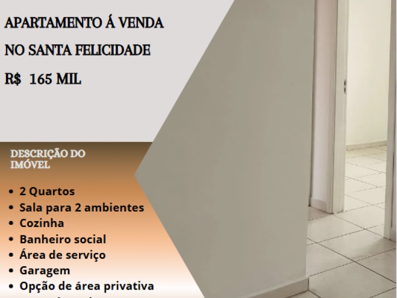 Ótimo apartamento á venda no Santa Felicidade!