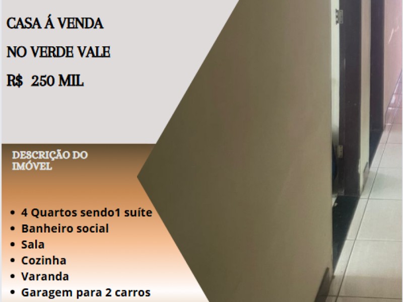 Ótima casa á venda no Verde Vale!