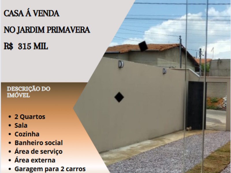 Linda casa á venda no Jardim Primavera!