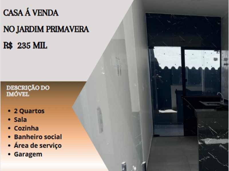 Ótima casa á venda no Jardim Primavera!