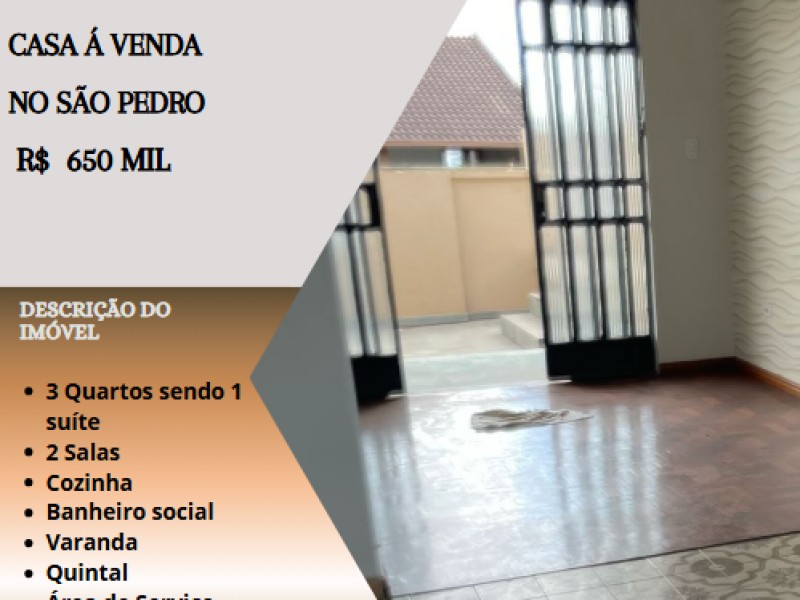 Ótima casa á venda no São Pedro! 