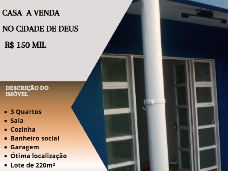 Linda casa á venda no Cidade de Deus!