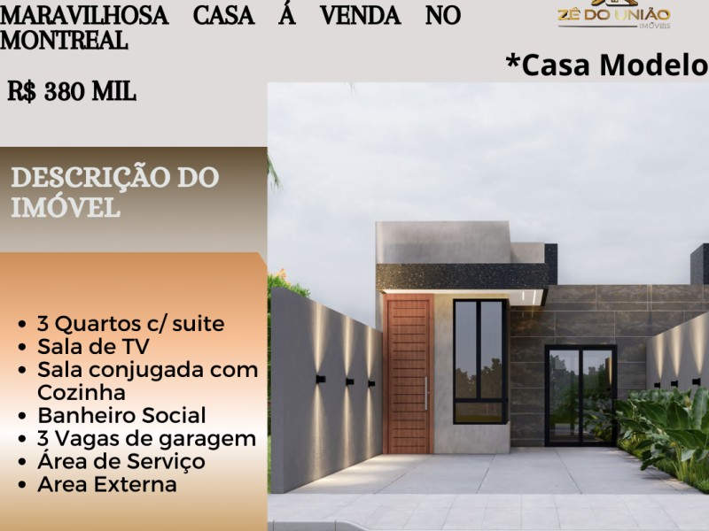 Maravilhosa casa á venda no Montreal  *Casa na planta