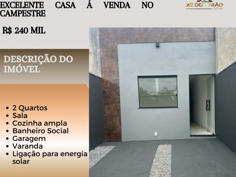 Excelente casa á venda no Campestre!!