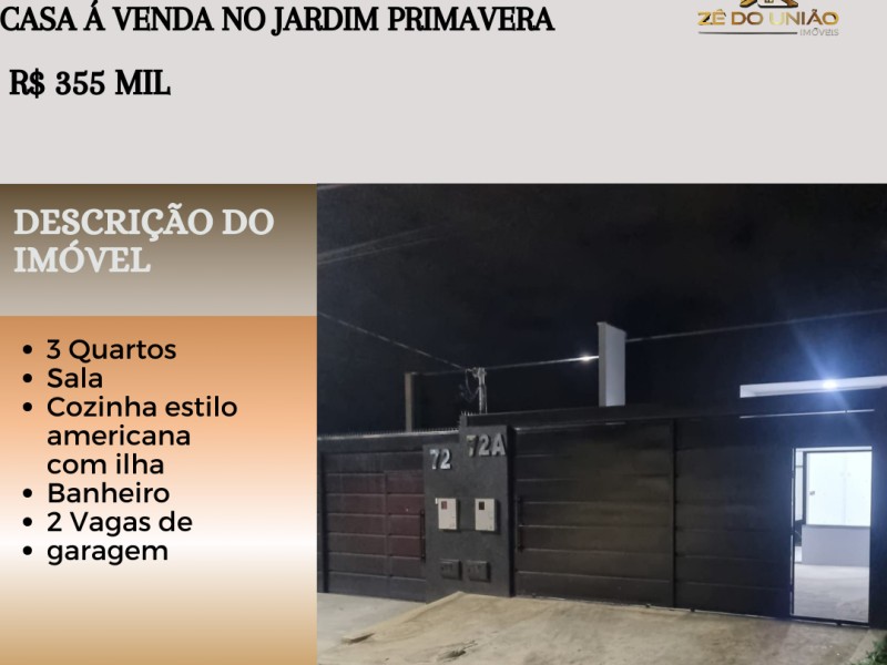Linda casa á venda no Jardim Primavera!!!