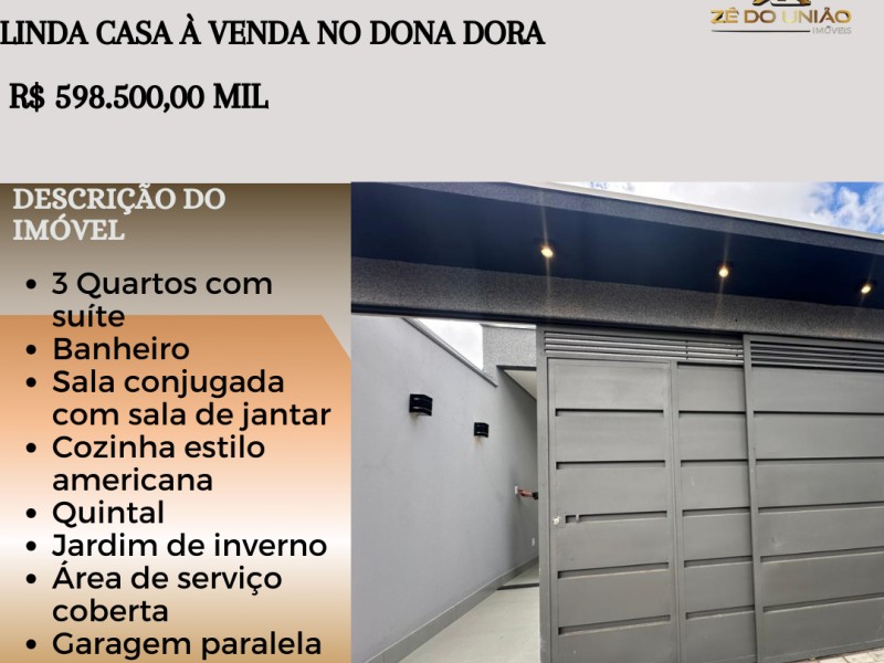Linda casa à venda no Dona Dora