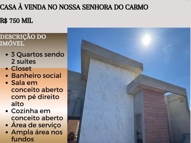 Excelente casa à venda no Nossa Senhora do Carmo
